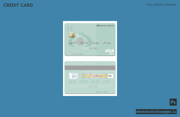 Salvador Banco Azteca Visa Debitkarte – Beispielvorschau